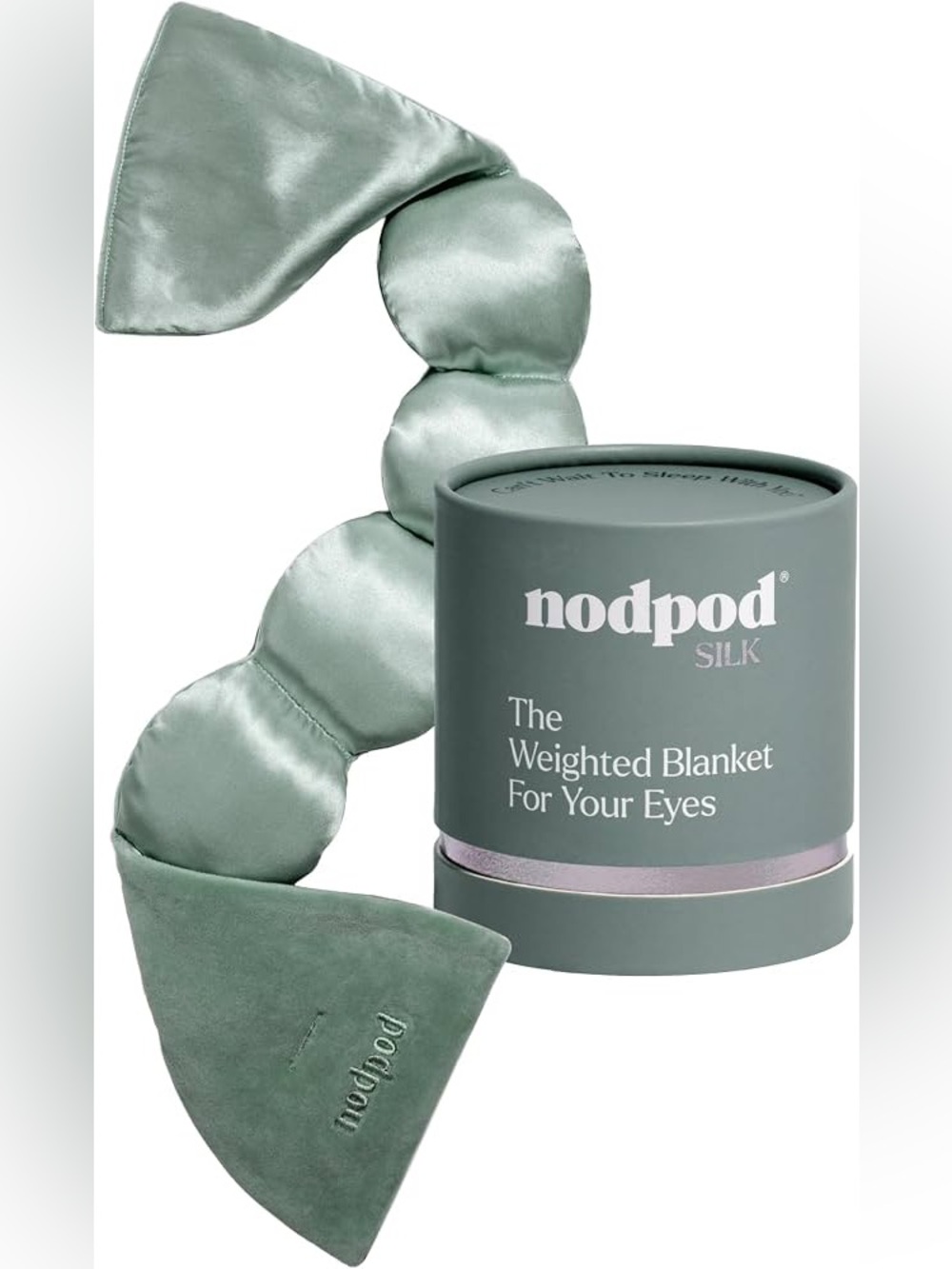 Nodpod Silk Weighted Sleep Mask Sage Green NWT
